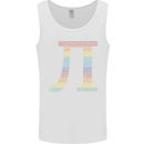 Rainbow Pie Day Maths Mathematics LGBT Mens Vest Tank Top White