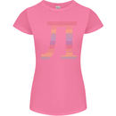 Rainbow Pie Day Maths Mathematics LGBT Womens Petite Cut T-Shirt Azalea