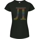 Rainbow Pie Day Maths Mathematics LGBT Womens Petite Cut T-Shirt Black