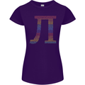 Rainbow Pie Day Maths Mathematics LGBT Womens Petite Cut T-Shirt Purple