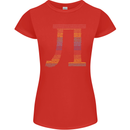 Rainbow Pie Day Maths Mathematics LGBT Womens Petite Cut T-Shirt Red