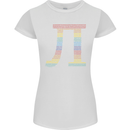Rainbow Pie Day Maths Mathematics LGBT Womens Petite Cut T-Shirt White