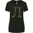Rainbow Pie Day Maths Mathematics LGBT Womens Wider Cut T-Shirt Black