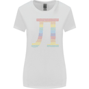 Rainbow Pie Day Maths Mathematics LGBT Womens Wider Cut T-Shirt White