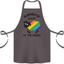 Rainbow Sheep Funny Gay Pride Day LGBT Cotton Apron 100% Organic Dark Grey