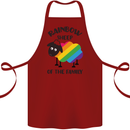 Rainbow Sheep Funny Gay Pride Day LGBT Cotton Apron 100% Organic Maroon