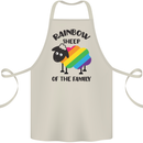 Rainbow Sheep Funny Gay Pride Day LGBT Cotton Apron 100% Organic Natural
