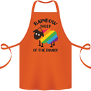 Rainbow Sheep Funny Gay Pride Day LGBT Cotton Apron 100% Organic Orange