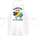 Rainbow Sheep Funny Gay Pride Day LGBT Cotton Apron 100% Organic White