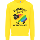 Rainbow Sheep Funny Gay Pride Day LGBT Kids Sweatshirt Jumper Yellow