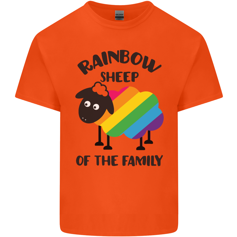 Rainbow Sheep Funny Gay Pride Day LGBT Kids T-Shirt Childrens Orange