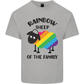 Rainbow Sheep Funny Gay Pride Day LGBT Kids T-Shirt Childrens Sports Grey