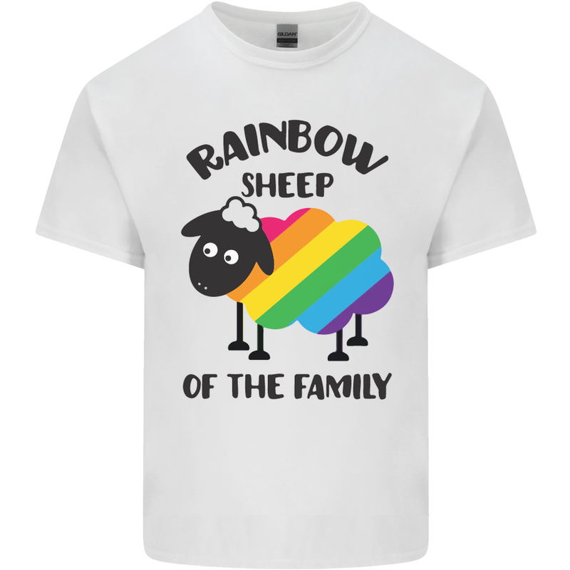 Rainbow Sheep Funny Gay Pride Day LGBT Kids T-Shirt Childrens White