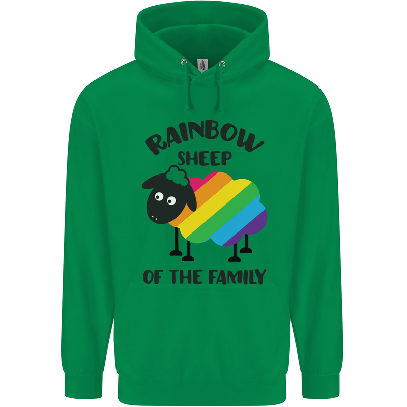 Rainbow Sheep Funny Gay Pride Day LGBT Mens 80% Cotton Hoodie Irish Green