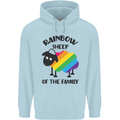 Rainbow Sheep Funny Gay Pride Day LGBT Mens 80% Cotton Hoodie Light Blue