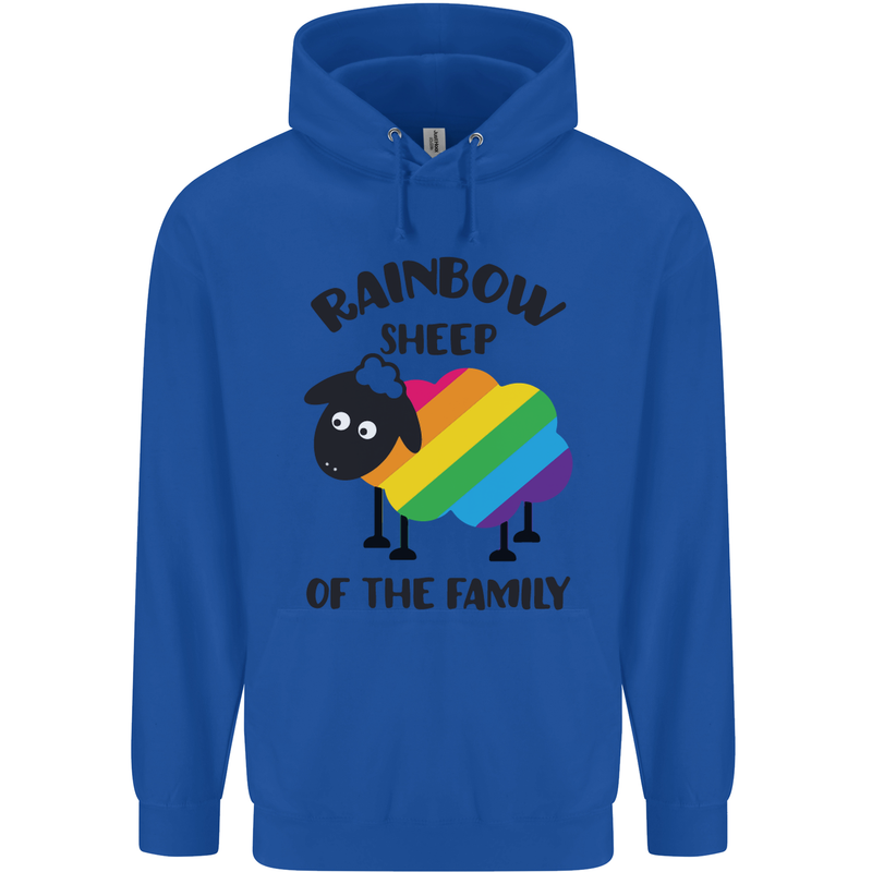 Rainbow Sheep Funny Gay Pride Day LGBT Mens 80% Cotton Hoodie Royal Blue