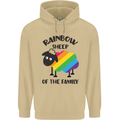Rainbow Sheep Funny Gay Pride Day LGBT Mens 80% Cotton Hoodie Sand