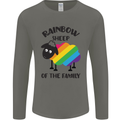Rainbow Sheep Funny Gay Pride Day LGBT Mens Long Sleeve T-Shirt Charcoal