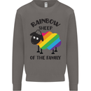 Rainbow Sheep Funny Gay Pride Day LGBT Mens Sweatshirt Jumper Charcoal