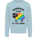 Rainbow Sheep Funny Gay Pride Day LGBT Mens Sweatshirt Jumper Light Blue