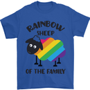 Rainbow Sheep Funny Gay Pride Day LGBT Mens T-Shirt Cotton Gildan Royal Blue
