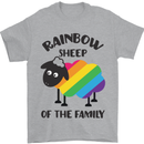 Rainbow Sheep Funny Gay Pride Day LGBT Mens T-Shirt Cotton Gildan Sports Grey
