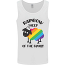 Rainbow Sheep Funny Gay Pride Day LGBT Mens Vest Tank Top White