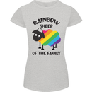 Rainbow Sheep Funny Gay Pride Day LGBT Womens Petite Cut T-Shirt Sports Grey