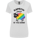 Rainbow Sheep Funny Gay Pride Day LGBT Womens Wider Cut T-Shirt White