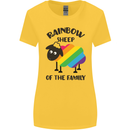 Rainbow Sheep Funny Gay Pride Day LGBT Womens Wider Cut T-Shirt Yellow