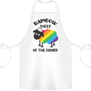 Rainbow Sheep Funny LGBT Gay Pride Day Cotton Apron 100% Organic White