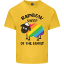 Rainbow Sheep Funny LGBT Gay Pride Day Kids T-Shirt Childrens Yellow