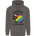 Rainbow Sheep Funny LGBT Gay Pride Day Mens 80% Cotton Hoodie Charcoal
