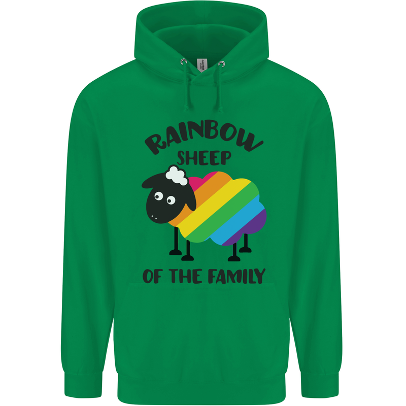 Rainbow Sheep Funny LGBT Gay Pride Day Mens 80% Cotton Hoodie Irish Green