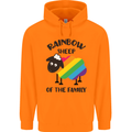 Rainbow Sheep Funny LGBT Gay Pride Day Mens 80% Cotton Hoodie Orange