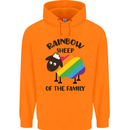 Rainbow Sheep Funny LGBT Gay Pride Day Mens 80% Cotton Hoodie Orange