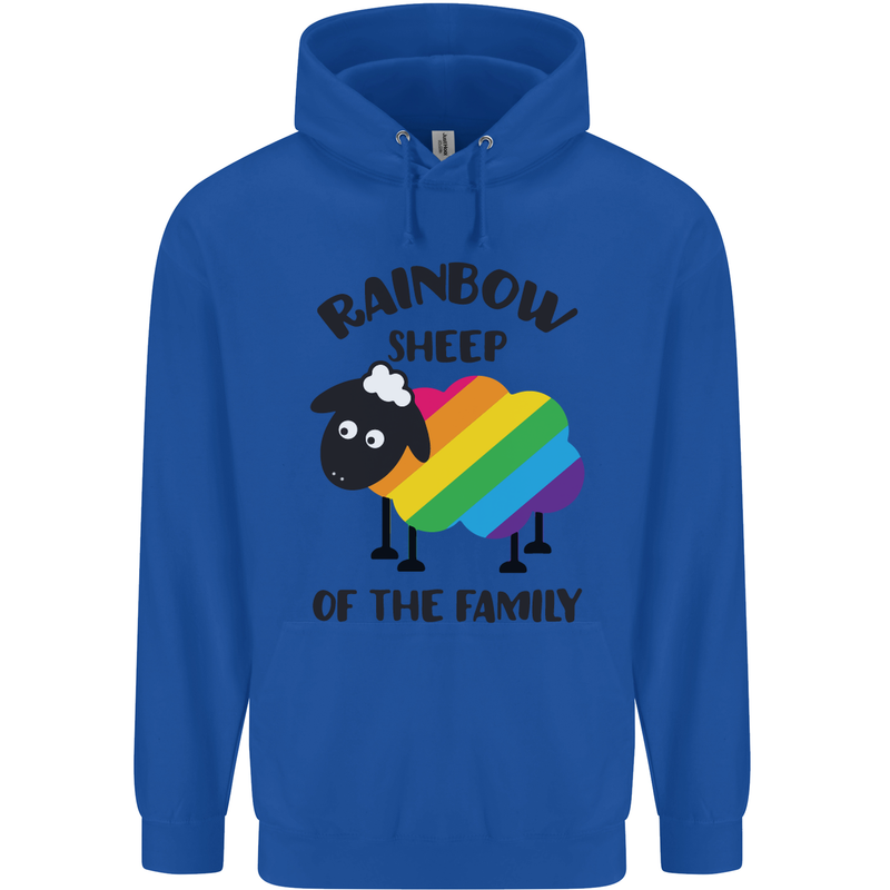 Rainbow Sheep Funny LGBT Gay Pride Day Mens 80% Cotton Hoodie Royal Blue