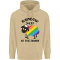 Rainbow Sheep Funny LGBT Gay Pride Day Mens 80% Cotton Hoodie Sand