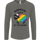 Rainbow Sheep Funny LGBT Gay Pride Day Mens Long Sleeve T-Shirt Charcoal