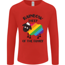 Rainbow Sheep Funny LGBT Gay Pride Day Mens Long Sleeve T-Shirt Red