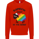 Rainbow Sheep Funny LGBT Gay Pride Day Mens Sweatshirt Jumper Bright Red