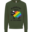 Rainbow Sheep Funny LGBT Gay Pride Day Mens Sweatshirt Jumper Forest Green