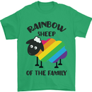 Rainbow Sheep Funny LGBT Gay Pride Day Mens T-Shirt Cotton Gildan Irish Green