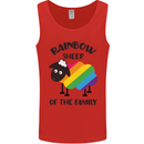 Rainbow Sheep Funny LGBT Gay Pride Day Mens Vest Tank Top Red