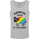 Rainbow Sheep Funny LGBT Gay Pride Day Mens Vest Tank Top Sports Grey
