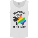 Rainbow Sheep Funny LGBT Gay Pride Day Mens Vest Tank Top White
