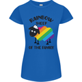 Rainbow Sheep Funny LGBT Gay Pride Day Womens Petite Cut T-Shirt Royal Blue