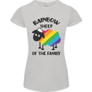Rainbow Sheep Funny LGBT Gay Pride Day Womens Petite Cut T-Shirt Sports Grey