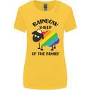 Rainbow Sheep Funny LGBT Gay Pride Day Womens Wider Cut T-Shirt Yellow
