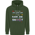 Raise Aim Shoot Funny Archery Archer Childrens Kids Hoodie Forest Green
